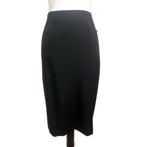 Le Suit Skirt size 6 Classic Black Straight Pencil Career Professional Lawyer